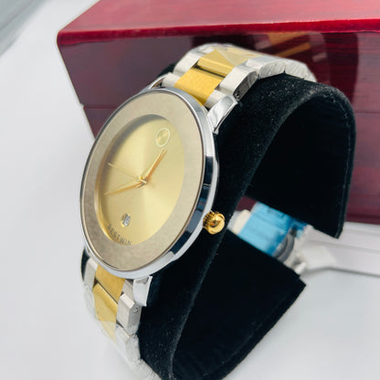 Bestwin Twotone Golden Dial Watch
