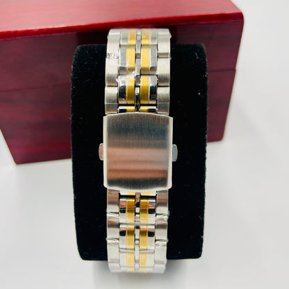 TrueWorth Original Twotone White Automatic Stone Watch