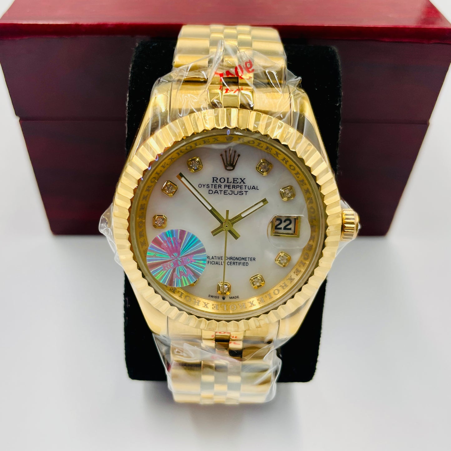 Full Golden White Datejust Watch