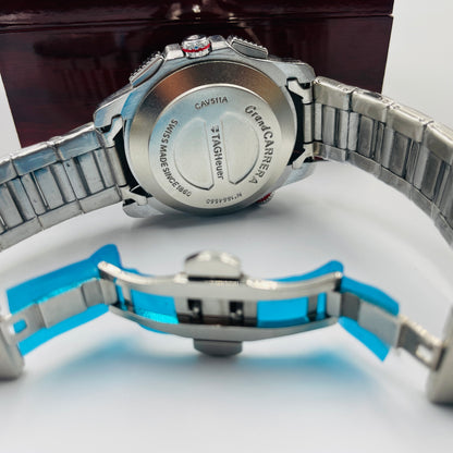 Tag Grand Carrera Silver Chronograph Working Watch