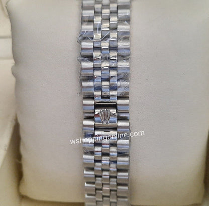 Silver Black Dial Datejust Watch