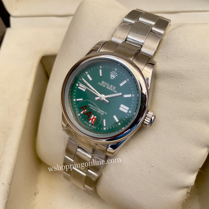 Silver Green Oyster Ladies Watch