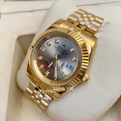 Full Golden Grey Datejust Watch