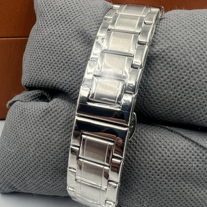 Alfalah Silver White Chain Watch
