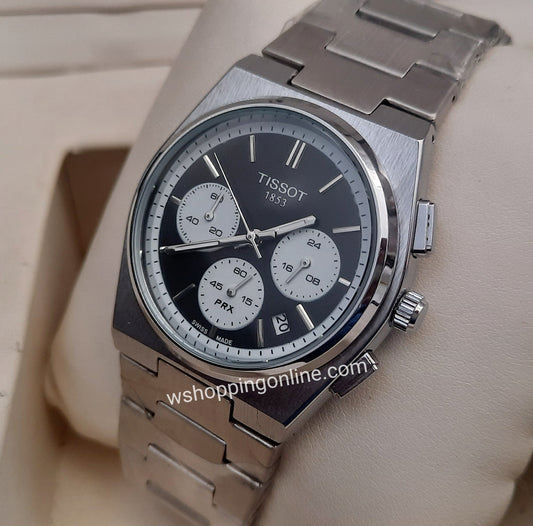 PRX Silver black Chronograph Working Watch