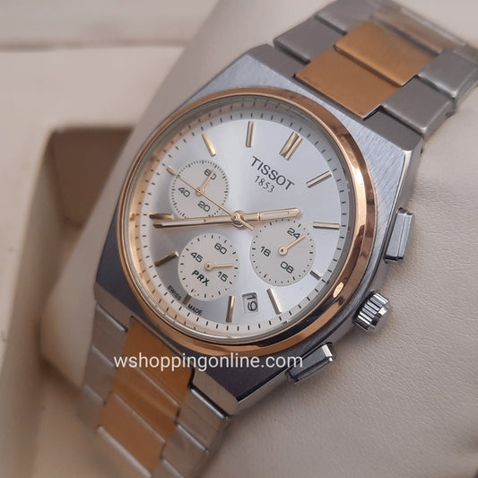 PRX Two tone White Chronograph Working Watch