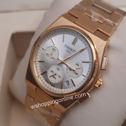 PRX Golden White Chronograph Working Watch