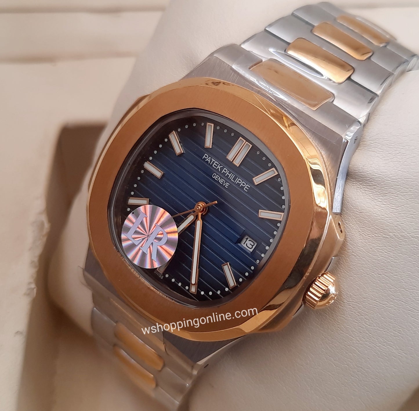 Master Patek Twotone Golden Blue Watch