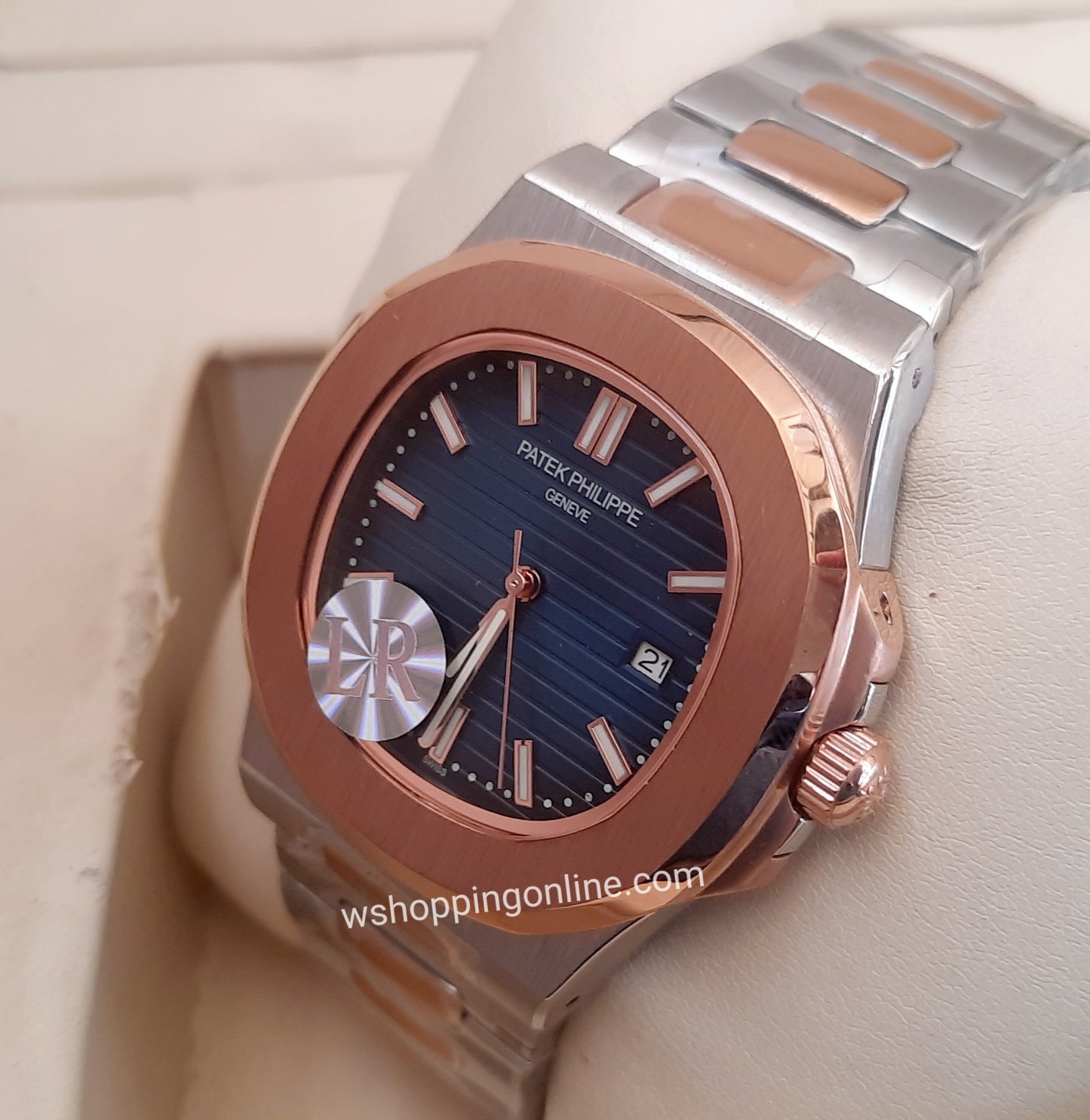 Master Patek Twotone Rose Blue Watch