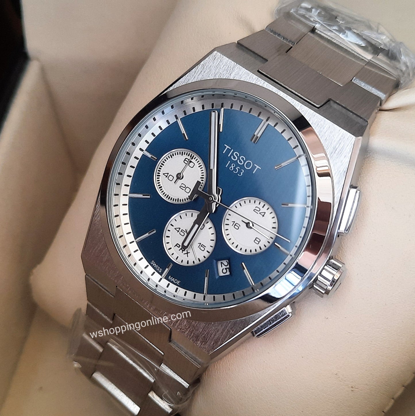 Master PRX Silver Blue Chronograph working Watch