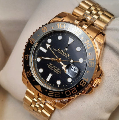 GMT Golden Black Watch