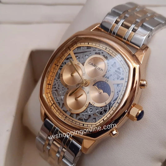 Twotone golden Sunmoon Chronograph Working