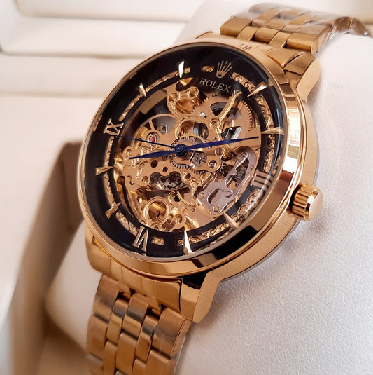 Full Golden Black Automatic Watch