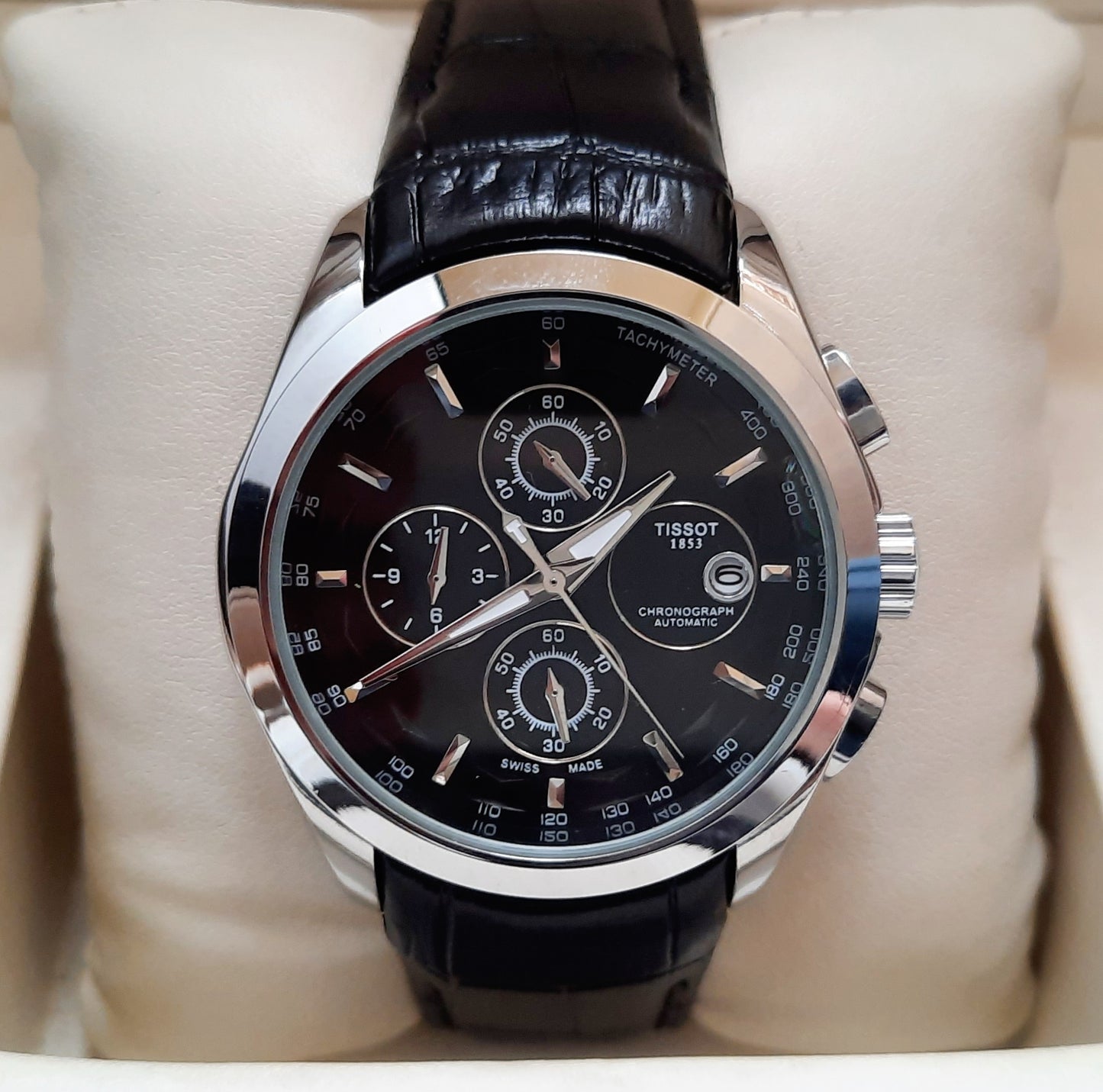 Black Chronograph Working Watch