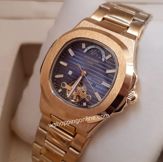 Golden Blue SunMoon Chronograph Working