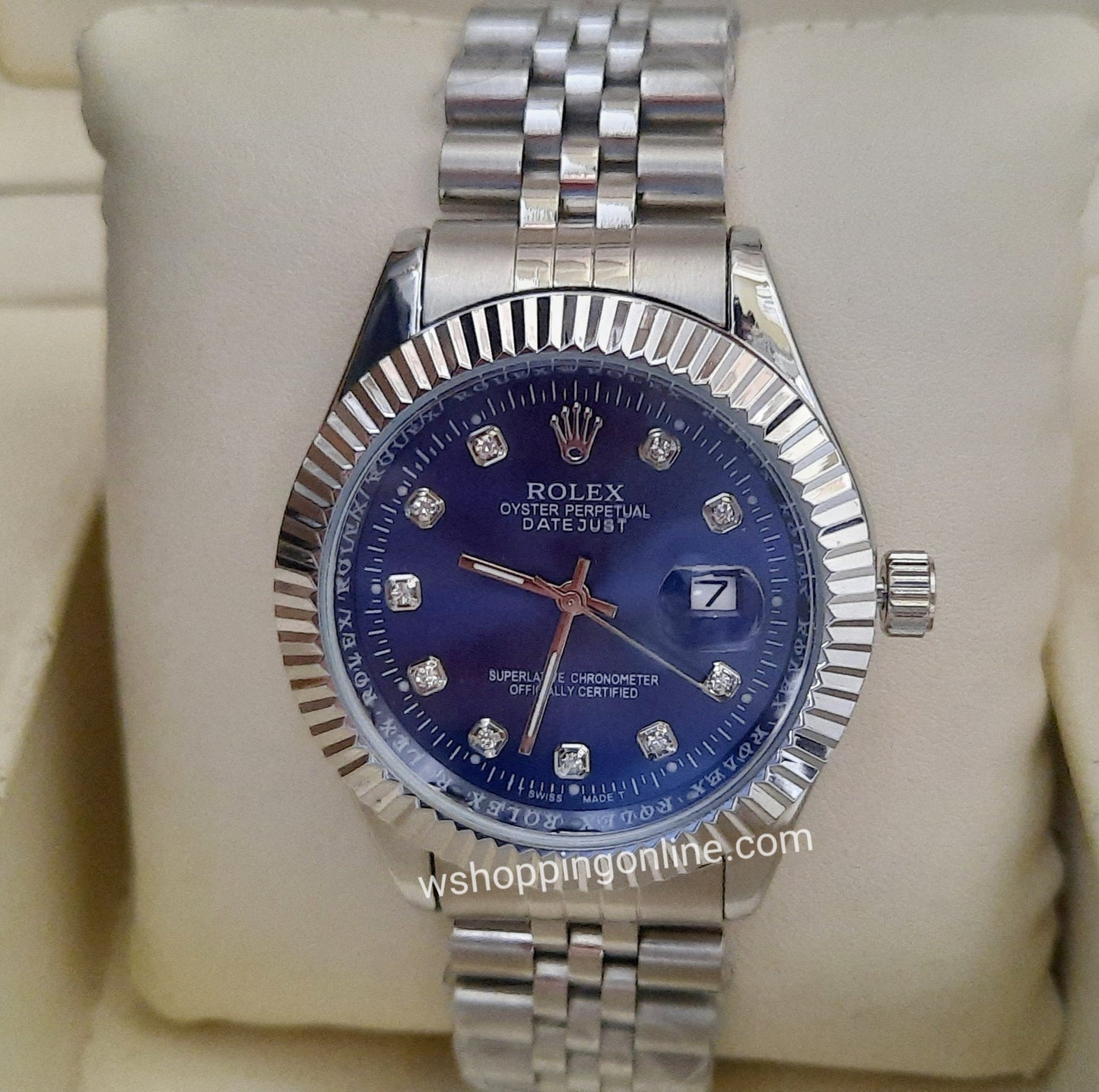 Silver Blue Dial Datejust Watch