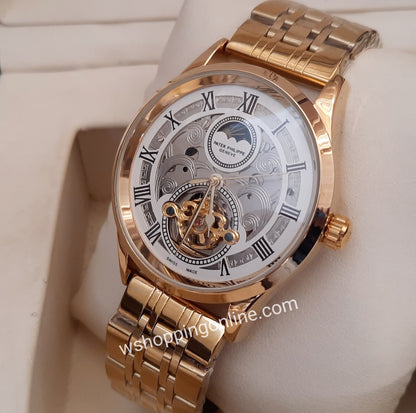 Golden White Skeleton Automatic