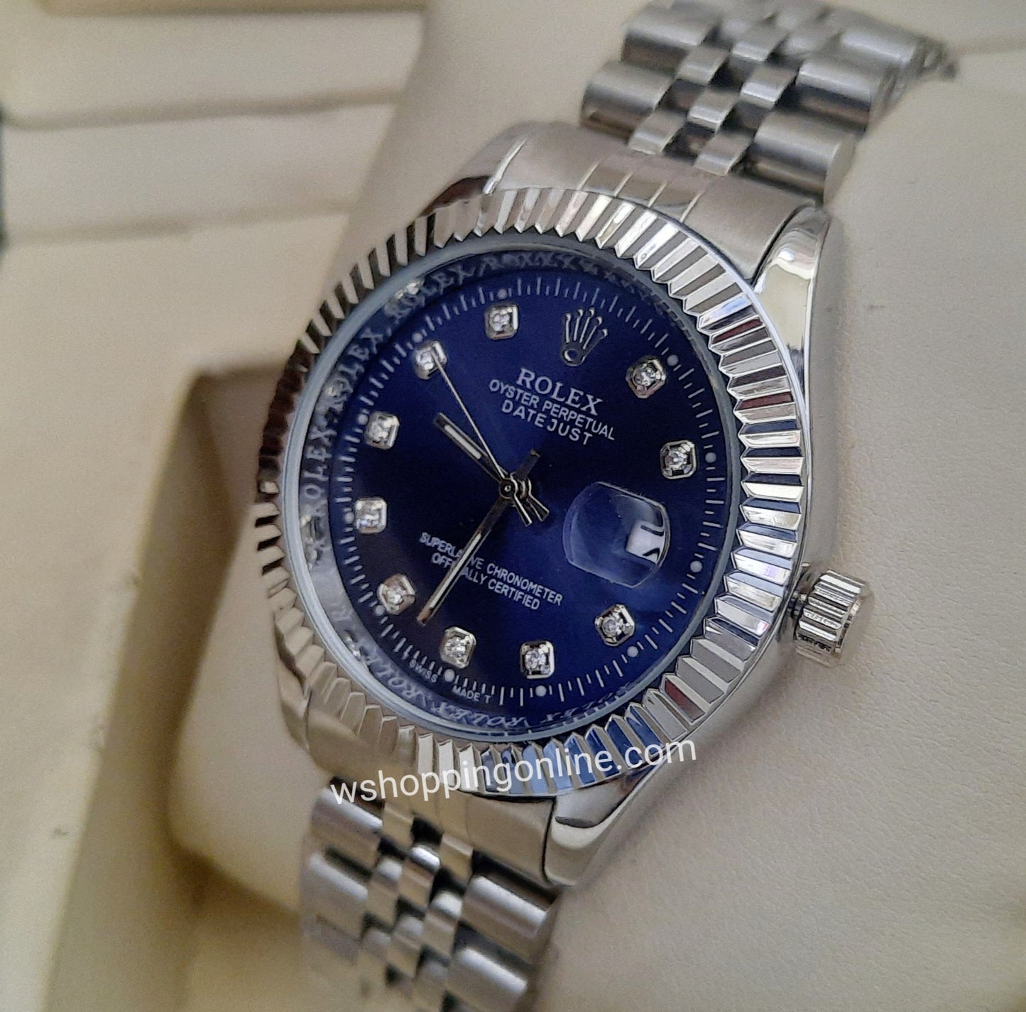 Silver Blue Dial Datejust Watch