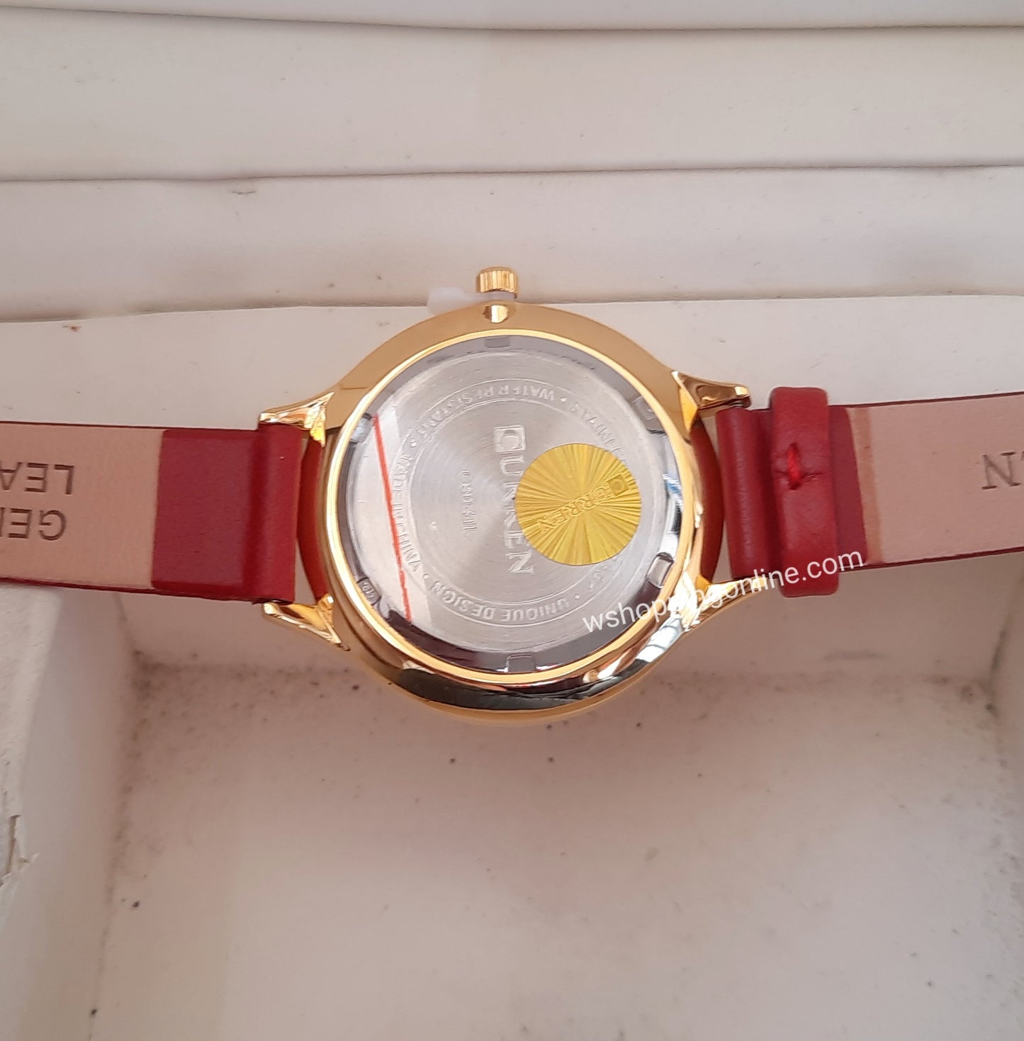 Curren Red White Belt Watch