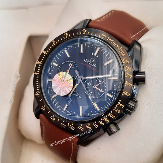 Master SpeedMaster Brown Black Chronograph Working Watch