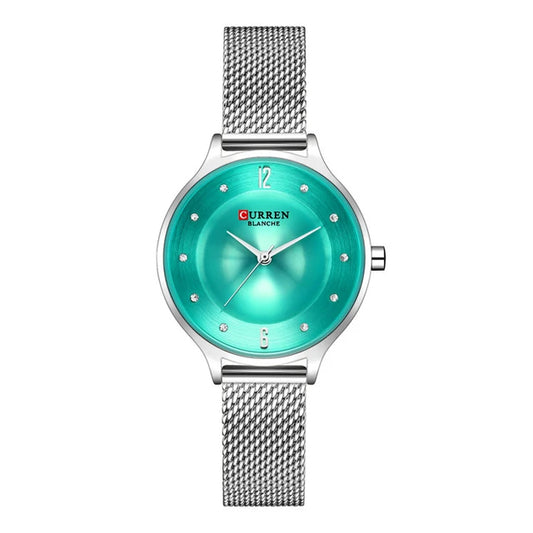 Curren Silver Green Ladies Watch
