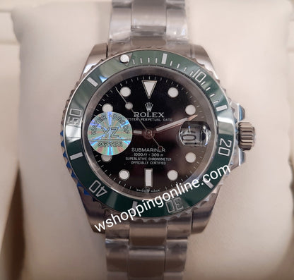 Master Silver Green black Submariner Automatic