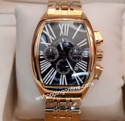 Golden Black Chronograph Working